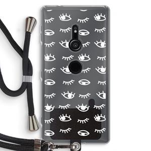 CaseCompany Eye pattern #3: Sony Xperia XZ2 Transparant Hoesje met koord