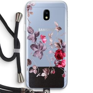 CaseCompany Mooie bloemen: Samsung Galaxy J3 (2017) Transparant Hoesje met koord
