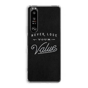 CaseCompany Never lose your value: Sony Xperia 1 III Transparant Hoesje