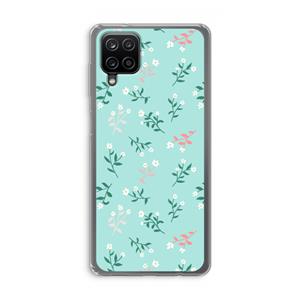 CaseCompany Small white flowers: Samsung Galaxy A12 Transparant Hoesje