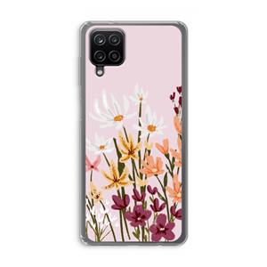 CaseCompany Painted wildflowers: Samsung Galaxy A12 Transparant Hoesje