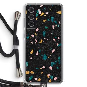 CaseCompany Terrazzo N°10: Samsung Galaxy S21 FE Transparant Hoesje met koord