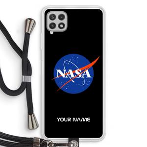 CaseCompany NASA: Samsung Galaxy A22 4G Transparant Hoesje met koord