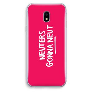 CaseCompany Neuters (roze): Samsung Galaxy J3 (2017) Transparant Hoesje