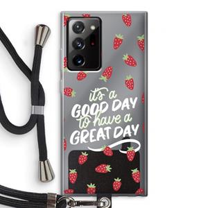 CaseCompany Don't forget to have a great day: Samsung Galaxy Note 20 Ultra / Note 20 Ultra 5G Transparant Hoesje met koord