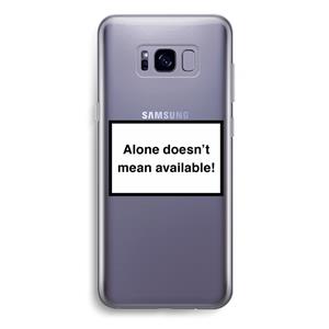 CaseCompany Alone: Samsung Galaxy S8 Plus Transparant Hoesje