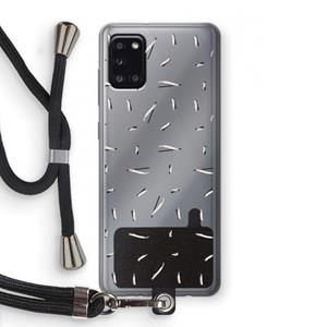 CaseCompany Hipster stripes: Samsung Galaxy A31 Transparant Hoesje met koord