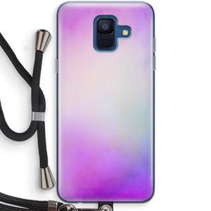 CaseCompany Clouds pastel: Samsung Galaxy A6 (2018) Transparant Hoesje met koord