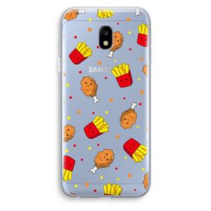 CaseCompany Chicken 'n Fries: Samsung Galaxy J3 (2017) Transparant Hoesje