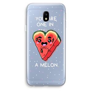 CaseCompany One In A Melon: Samsung Galaxy J3 (2017) Transparant Hoesje