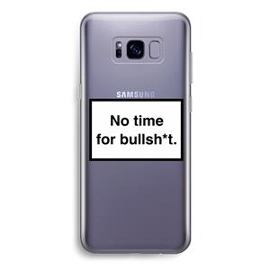 CaseCompany No time: Samsung Galaxy S8 Plus Transparant Hoesje