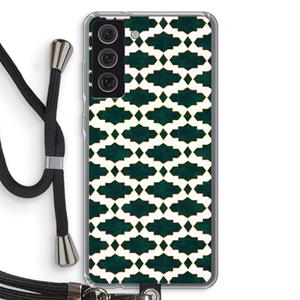 CaseCompany Moroccan tiles: Samsung Galaxy S21 FE Transparant Hoesje met koord