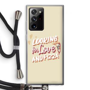 CaseCompany Pizza is the answer: Samsung Galaxy Note 20 Ultra / Note 20 Ultra 5G Transparant Hoesje met koord