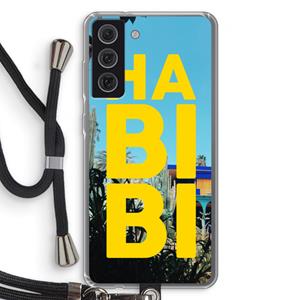 CaseCompany Habibi Majorelle : Samsung Galaxy S21 FE Transparant Hoesje met koord