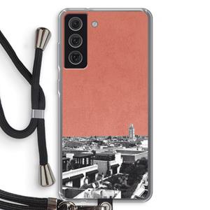 CaseCompany Marrakech Skyline : Samsung Galaxy S21 FE Transparant Hoesje met koord