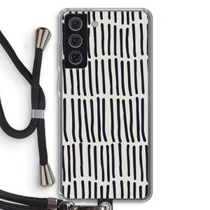 CaseCompany Moroccan stripes: Samsung Galaxy S21 FE Transparant Hoesje met koord