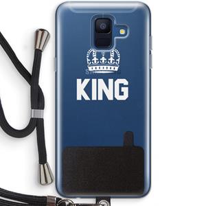 CaseCompany King zwart: Samsung Galaxy A6 (2018) Transparant Hoesje met koord