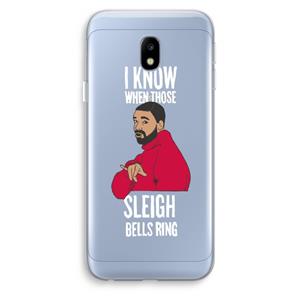 CaseCompany Sleigh Bells Ring: Samsung Galaxy J3 (2017) Transparant Hoesje