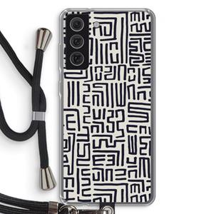 CaseCompany Moroccan Print: Samsung Galaxy S21 FE Transparant Hoesje met koord