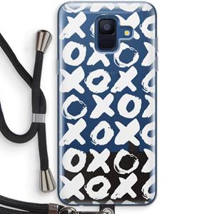 CaseCompany XOXO: Samsung Galaxy A6 (2018) Transparant Hoesje met koord