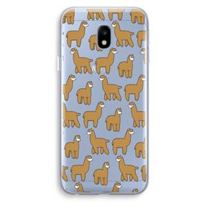 CaseCompany Alpacas: Samsung Galaxy J3 (2017) Transparant Hoesje