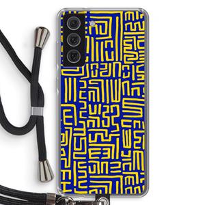 CaseCompany Majorelle Blue Print: Samsung Galaxy S21 FE Transparant Hoesje met koord