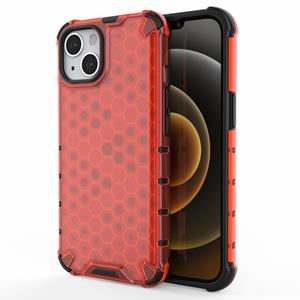 Lunso Honinggraat Armor Backcover hoes - iPhone 13 - Rood