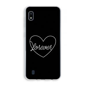 CaseCompany Forever heart black: Samsung Galaxy A10 Transparant Hoesje