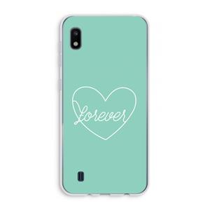 CaseCompany Forever heart pastel: Samsung Galaxy A10 Transparant Hoesje