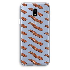 CaseCompany Bacon to my eggs #2: Samsung Galaxy J3 (2017) Transparant Hoesje