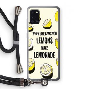 CaseCompany Lemonade: Samsung Galaxy A31 Transparant Hoesje met koord
