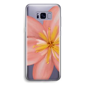 CaseCompany Pink Ellila Flower: Samsung Galaxy S8 Plus Transparant Hoesje