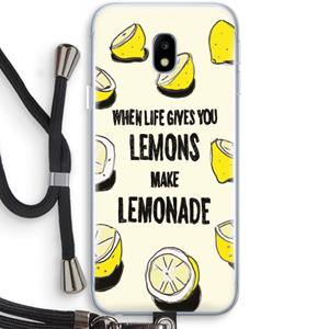 CaseCompany Lemonade: Samsung Galaxy J3 (2017) Transparant Hoesje met koord