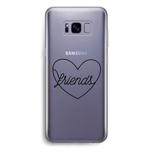 CaseCompany Friends heart black: Samsung Galaxy S8 Plus Transparant Hoesje