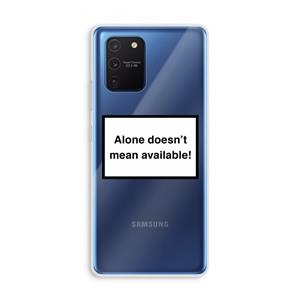CaseCompany Alone: Samsung Galaxy Note 10 Lite Transparant Hoesje