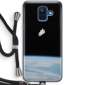 CaseCompany Alone in Space: Samsung Galaxy A6 (2018) Transparant Hoesje met koord