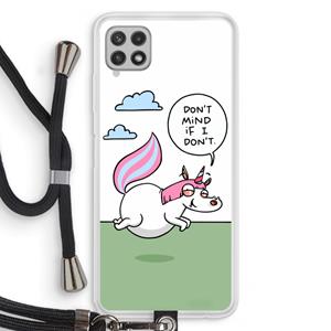 CaseCompany Unicorn: Samsung Galaxy A22 4G Transparant Hoesje met koord