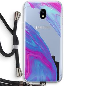 CaseCompany Zweverige regenboog: Samsung Galaxy J3 (2017) Transparant Hoesje met koord