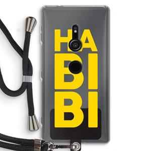 CaseCompany Habibi Blue: Sony Xperia XZ2 Transparant Hoesje met koord