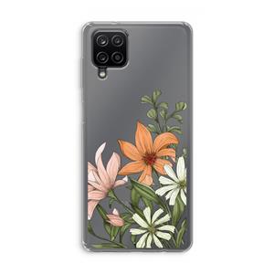 CaseCompany Floral bouquet: Samsung Galaxy A12 Transparant Hoesje