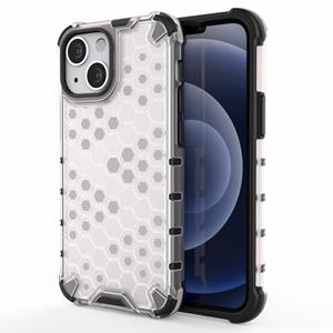 Lunso Honinggraat Armor Backcover hoes - iPhone 13 Mini - Wit