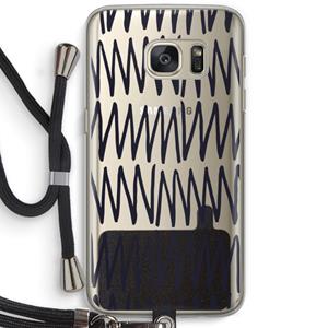 CaseCompany Marrakech Zigzag: Samsung Galaxy S7 Transparant Hoesje met koord