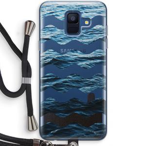 CaseCompany Oceaan: Samsung Galaxy A6 (2018) Transparant Hoesje met koord