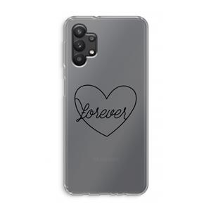 CaseCompany Forever heart black: Samsung Galaxy A32 5G Transparant Hoesje