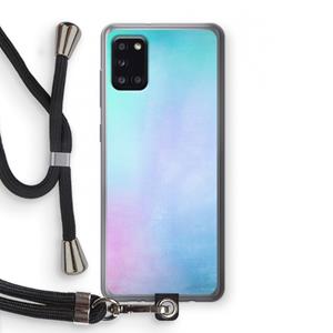 CaseCompany mist pastel: Samsung Galaxy A31 Transparant Hoesje met koord