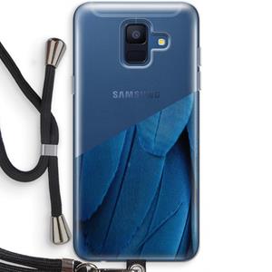 CaseCompany Pauw: Samsung Galaxy A6 (2018) Transparant Hoesje met koord