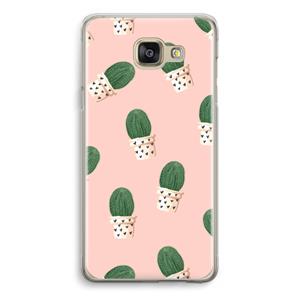 CaseCompany Cactusprint roze: Samsung Galaxy A5 (2016) Transparant Hoesje