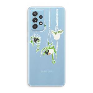 CaseCompany Hang In There: Samsung Galaxy A73 Transparant Hoesje