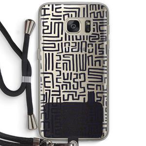 CaseCompany Moroccan Print: Samsung Galaxy S7 Transparant Hoesje met koord