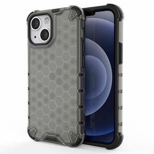 Lunso Honinggraat Armor Backcover hoes - iPhone 13 Mini - Zwart